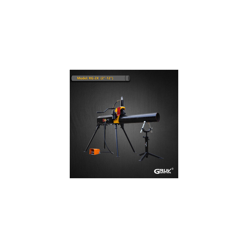 Çelik Borular için Ağır Hizmet Tipi Elektrikli Hidrolik Rulo Yiv Açma Makinesi SCH10/SCH40 2"-12" (RG-2X)