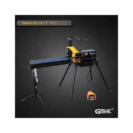 Distribütörler için ideal 1 inç ila 12 inç arası Hidrolik Rulo Yiv Açma Makinesi (RG-5X)