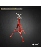 Adjustable height stable V head pipe stand 1107F