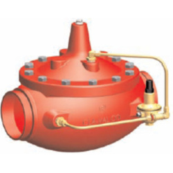 Pressure reducing valve, 90G-21 plain, grooved ends, ANSI 300, Max Rated Inlet Pressure 300psig